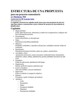 Propuestas para proyectos comunitarios