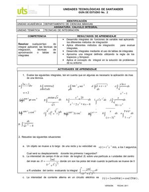 TECNICAS DE INTEGRACIÓN.