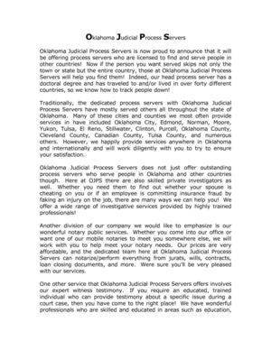 Oklahoma Judicial Process Servers