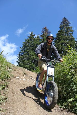 trottinette tout terrain chartreuse Feeling Sports'Nat