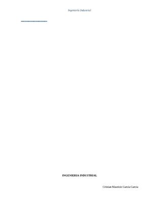 Proyecto De Vida Ingeniería Industrial
