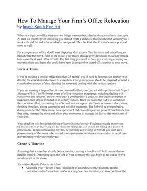 How To Manage Your Firm's Office Relocation
