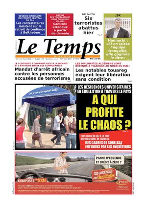 Le Temps d'Algérie Edition du Mercredi 06 Juin 2012