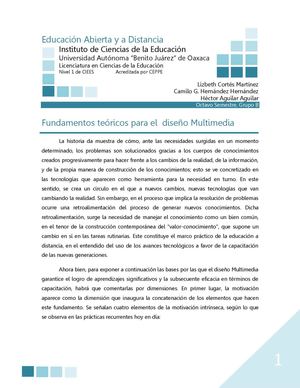 Fundamentos teóricos para el diseño Multimedia