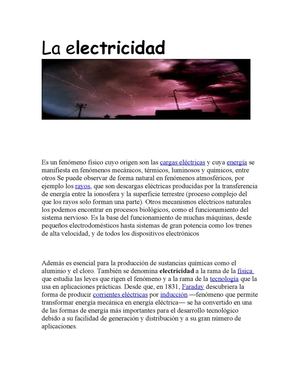 La electricidad