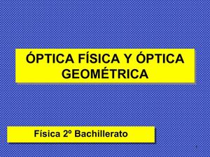 OPTICA GEOMETRICA