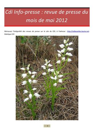La revue de presse du mois de Mai 2012