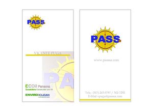 tarjetas presentación PASS SA