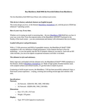 Buy Blackberry Bold 9900 the Powerful Edition from Blackberry 