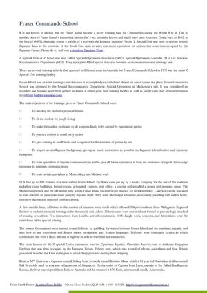 Fraser Commando School 