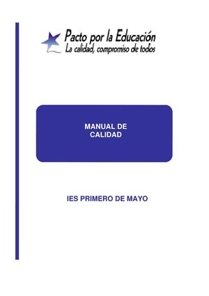 Manual de Calidad del IES Primero de Mayo