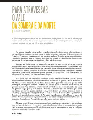 Atravessando o Vale da Sombra e da Morte.