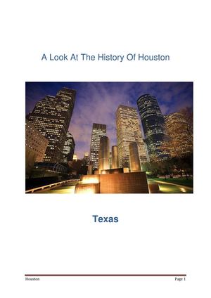 Calaméo - An Overview Of The Important Events In Houston’s History