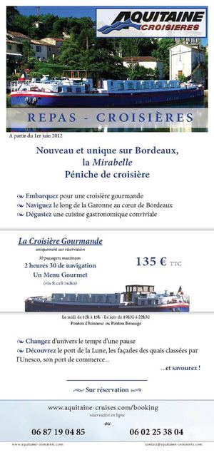 Aquitaine-Croisières : Repas Croisières
