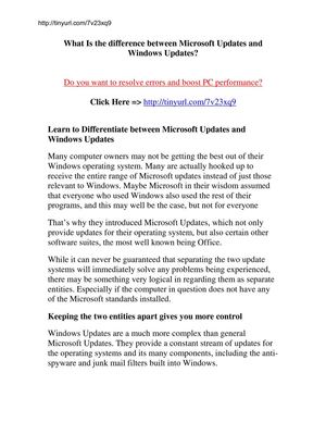 What Is the difference between Microsoft Updates and Windows Updates