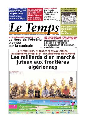 Le Temps d'Algérie Edition du Samedi 09 Juin 2012