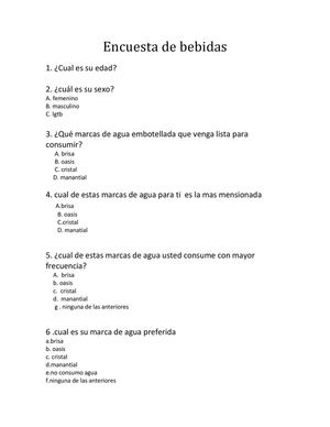las bebidas
