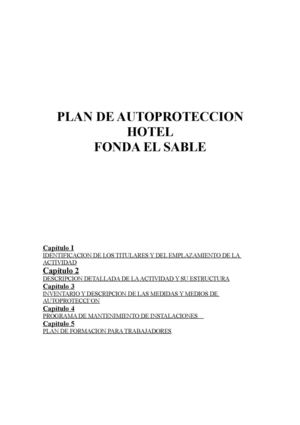 Hotel Fonda El Sable (Plan de Autoproteccion)