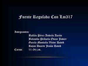 Fuente Regulada Con LM317