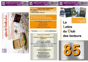 Club des lecteurs de mai, lettre n° 85