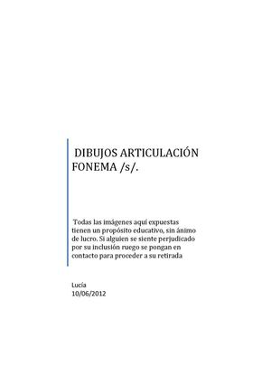 ARTICULACIÓN FONEMA S