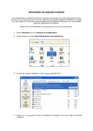 Désinstaller les logiciels