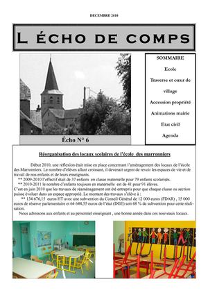 L'écho de Comps N°6 Décembre 2010