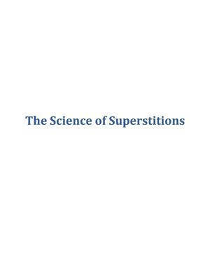 The Science of Superstitions