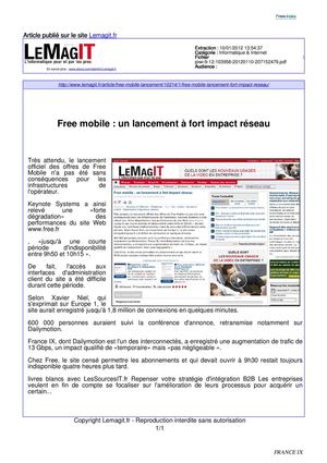 Revue de presse France-IX 2012