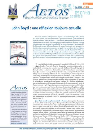 Aetos Hebdo 33 : John Boyd, une réflexion toujours actuelle