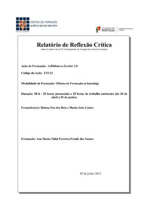 Relatório de Reflexão Crítica
