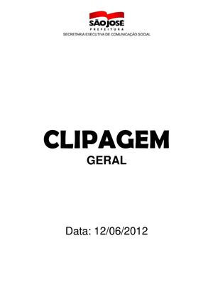 Clipagem Geral 12/06/2012