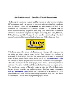 Otterbox Coupon code