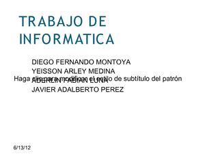 Trabajo Informática;  Ciencia,Tecnica,Tecnologia,Industria