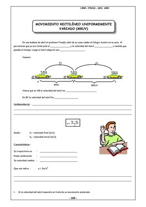 MOVIMIENTO RECTILÍNEO UNIFORMEMENTE VARIADO