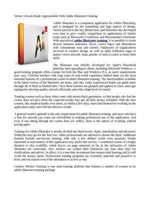 Vector Artwork Made Approachable With Adobe Illustrator Training