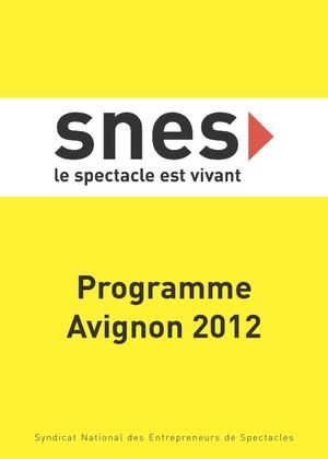 Programme SNES Avignon 2012