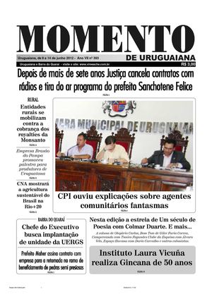 Jornal Momento Uruguaiana - 08/06/2012