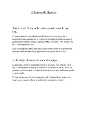 Cosas para solemne lenguaje