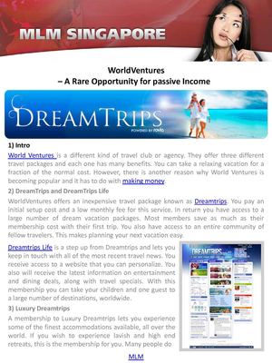 Worldventures A Rare Opportunity For Passive Income
