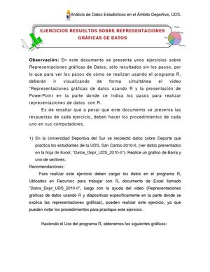 Ejercicios sobre representación gráfica de Datos