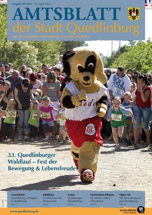 Amtsblatt der Stadt Quedlinburg mit den Ortschaften Bad Suderode, Gernrode und Rieder Ausgabe 05/2012 28. April 2012