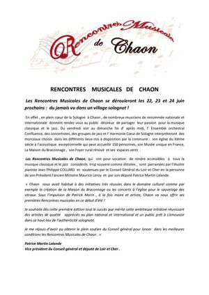 Les rencontres Musicales de Chaon