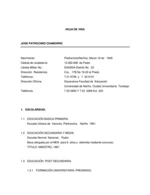 Mi Hoja de vida Chamorro