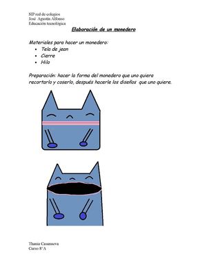 Elaboración del monedero 