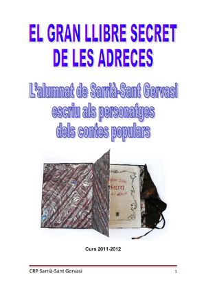 El Gran Llibre Secret de les Adreces a Sarrià-Sant Gervasi