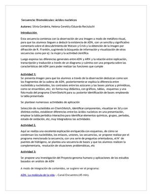 Secuencia de ADN y ARN