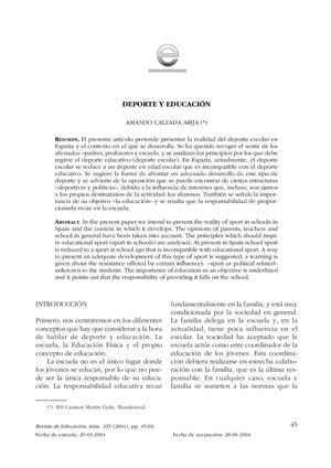 DEPORTE Y EDUCACION