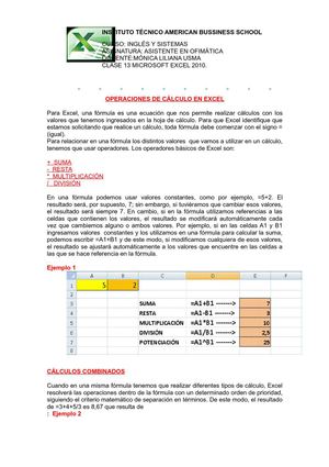 anexo 1. operaciones en excel
