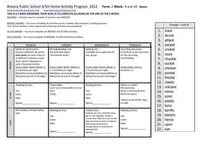 Orange T2 week 9 and 10